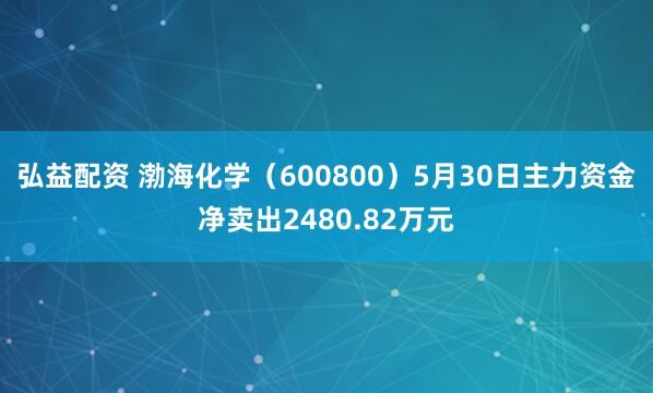 弘益配资 渤海化学（600800）5月30日主力资金净卖出2480.82万元