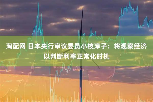 淘配网 日本央行审议委员小枝淳子：将观察经济以判断利率正常化时机