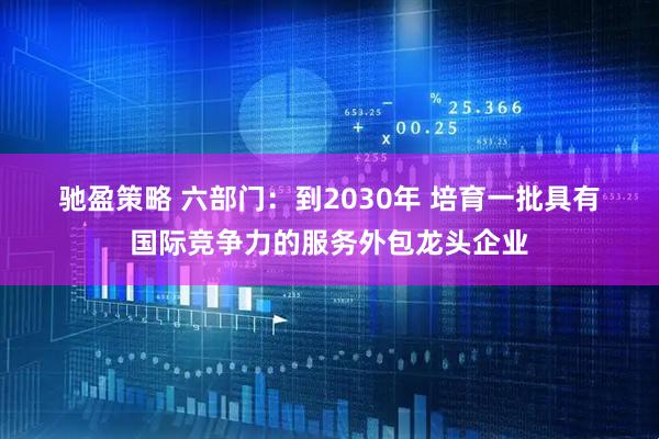 驰盈策略 六部门：到2030年 培育一批具有国际竞争力的服务外包龙头企业